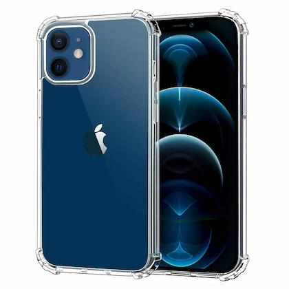 Kavach Crystal Clear Transparent TPU Back Cover for iPhone 12 – Slim Fit, Shockproof & Camera Protection