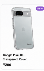 Kavach transparent cover for Google Pixel 8a