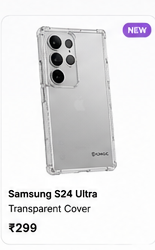 Kavach transparent cover for Samsung Galaxy S24 Ultra