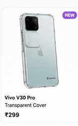 Kavach transparent cover for Vivo V30 Pro